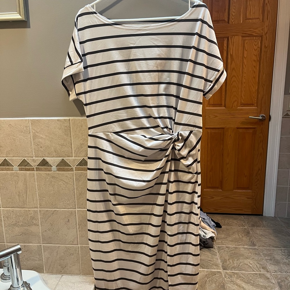 SHEIN striped fitted dress